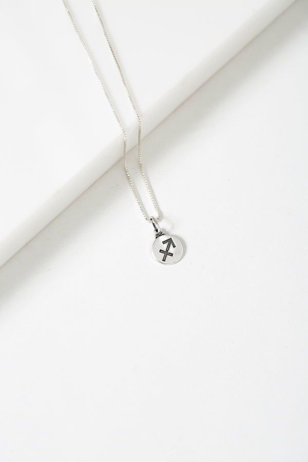 Colar Veneziana em Prata 925 com Pingente Signo de Sagitário – Kayro Joias