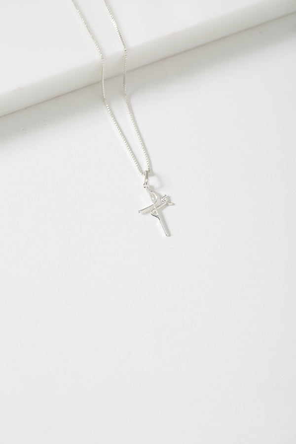 Colar Veneziana em Prata 925 com Pingente de Cristo Estilizado – Kayro Joias
